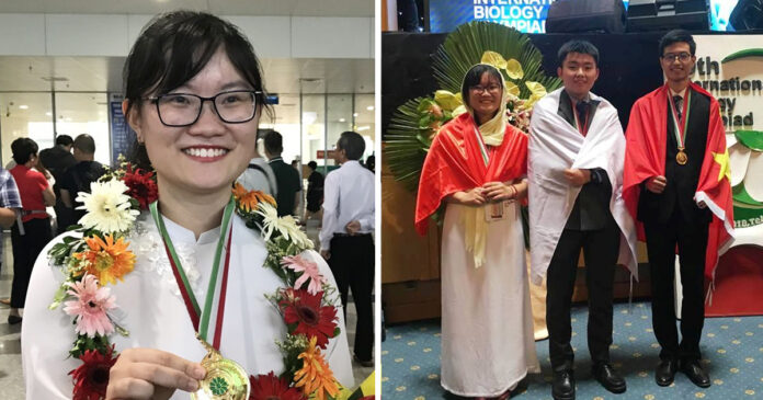 Tự hào nước ta có 1 “cô gái vàng” giành HCV Olympic Sinh học Quốc tế, đạt kỷ lục thí sinh có điểm cao nhất thế giới: Cặp sách đi học nặng 8kg toàn sách vở